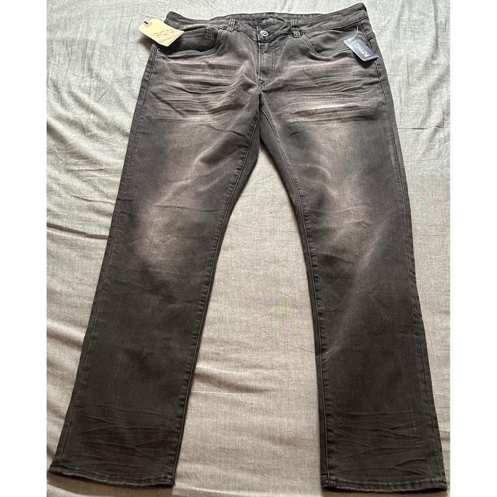 Buffalo David Bitton Mens Faded Black Straight Leg Jeans Size 36x32 NWT